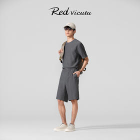 【9.5折】5楼威可多男士灰色莱赛尔舒适亲肤褶皱短裤VRW26226830吊牌价1190活动价1130