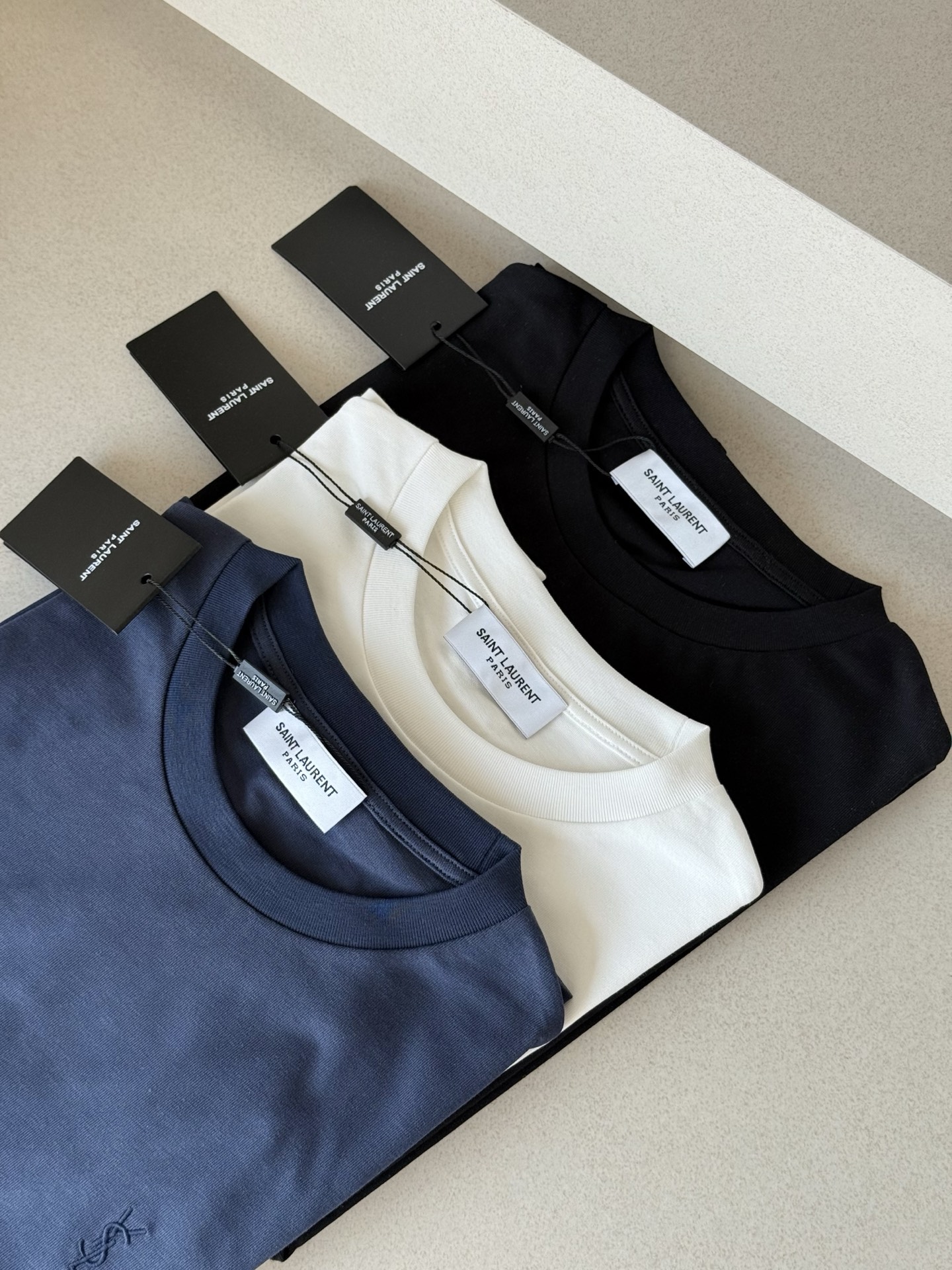 海外订单，生罗兰基础款刺绣字母T恤