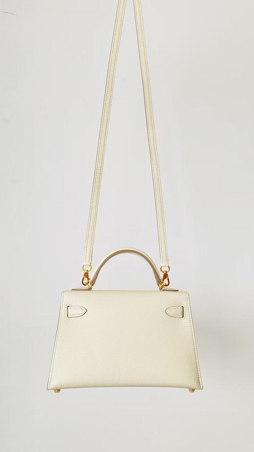 【纯手缝定制不退换】爱马仕 mini kelly 二代 奶昔白 金扣（MM） 商品图2