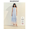 【商场同款】MAXRIENY优雅度假风连衣裙25夏款肌理感脖挂吊带长裙(货号:MC86DR063) 商品缩略图0