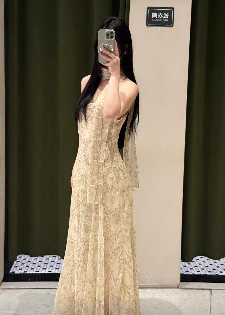 【门店同款】ENJOY夏季自然图腾印花吊带裙 170694463 商品图1