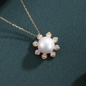 子佩集【炽热光芒】银S925珍珠惜王妃套链项链【MLTL049】镀金太阳花2602