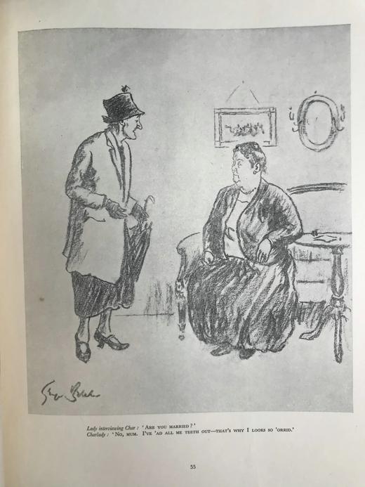 1933年 《笨拙》插画家乔治·贝尔彻漫画集 数十幅插图 精装大16开 商品图5