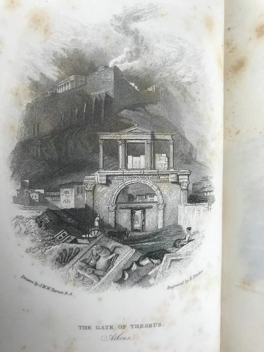 1866年 拜伦诗集（全10卷） 卷首配插图 全真皮精装36开 商品图2