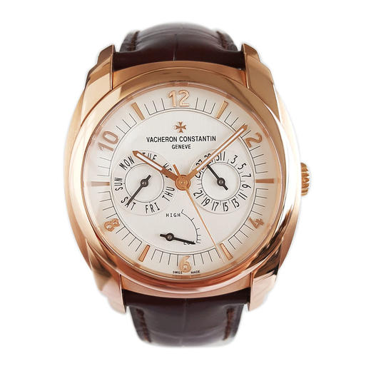 【95新】Vacheron Constantin 江诗丹顿85050/000R-I0P29自动机械机芯日期、星期显示；动力储备显示41*50.7MM（男款）奎德利系列18K玫瑰金170326NJS09 商品图0