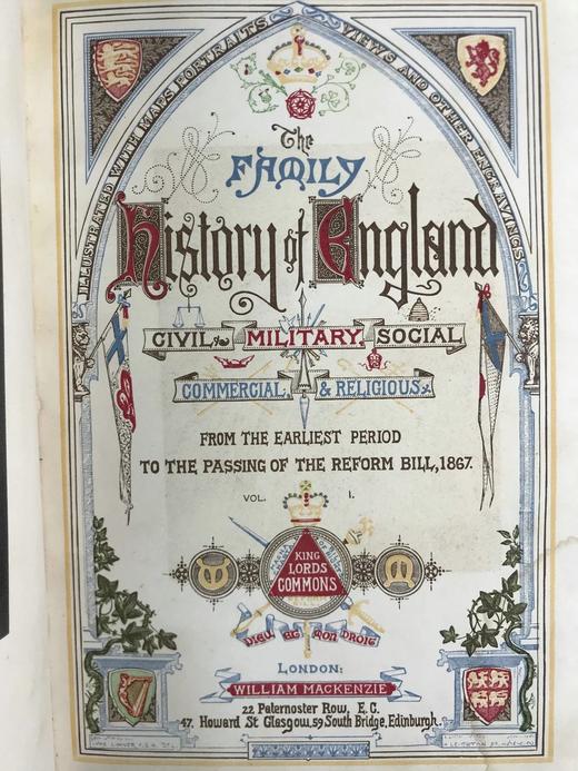 约19世纪后期 家庭英国史（全6卷合订3册） 数十幅版画插图 真皮精装16开 商品图4