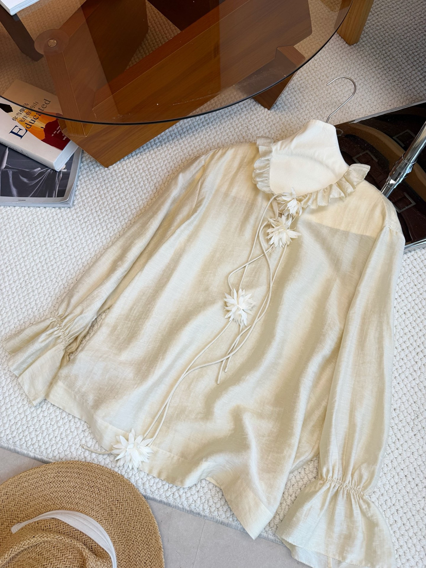 du家she计款天丝ya麻混纺衬衫|上身绝美，气质直接拉满