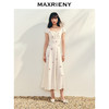 【商场同款】MAXRIENY法式宫廷抽绳连衣裙复古极简收腰长裙25夏款(货号:MC86DR022) 商品缩略图0
