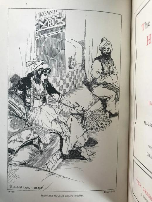 约20世纪早期 詹姆斯·莫里埃《伊斯法罕的哈吉巴巴历险记》 6幅插图 皮脊精装32开 商品图2