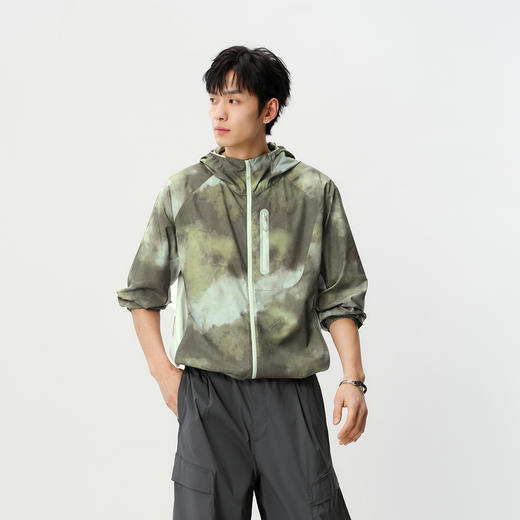 防晒外套|森马夹克男夏季时尚满印连帽上衣2026新款户外透气外衣 商品图2