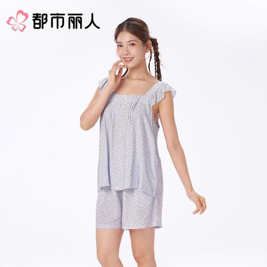 都市丽人睡衣女士睡衣薄家居服绵绸睡衣女士梭织棉背心套装背心短裤LHC2D0 商品图1