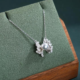 子佩集【柔光永结】银S925珍珠惜王妃套链项链【AYTL003】蝴蝶结2602