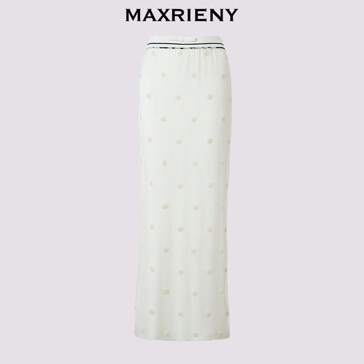 【商场同款】MAXRIENY精致日常感黑白撞色边直筒半裙25夏款气质感(货号:MC86SK262) 商品图4