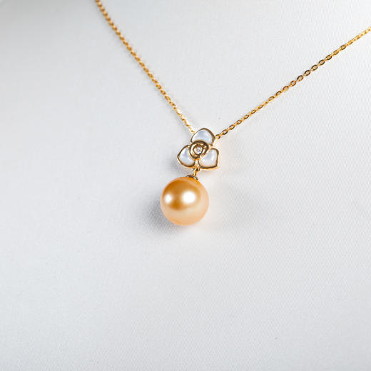 ⁶孤品：【南洋金珍珠】18K金钻石吊坠，10.4MM，编号DZS13，送银链，出证书，48小时鉴赏期——SS06-CR-YMZZ【HOT】 商品图1