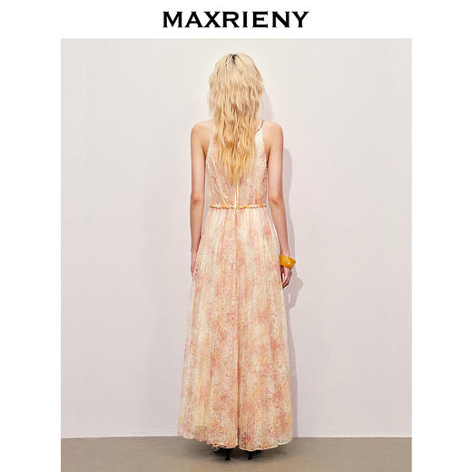 【异域·摩洛哥-商场同款】MAXRIENY晕染蕾丝重工压褶连衣裙(货号:MC85DR393) 商品图3