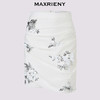 MAXRIENY立体刺绣半身裙2026年春季新款半裙修身收腰亮片白色裙子(货号:MF80SK005) 商品缩略图4