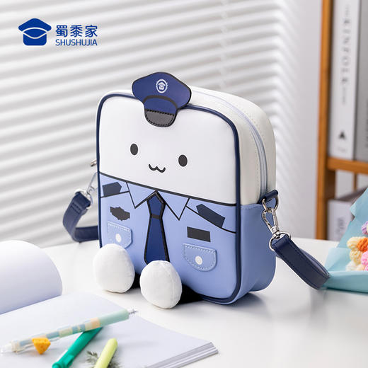 【蓝衬小方包】大容量单肩斜挎包创意卡通儿童书包小学生背包男女出游旅行包 商品图6