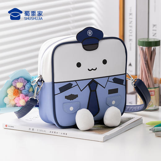 【蓝衬小方包】大容量单肩斜挎包创意卡通儿童书包小学生背包男女出游旅行包 商品图9
