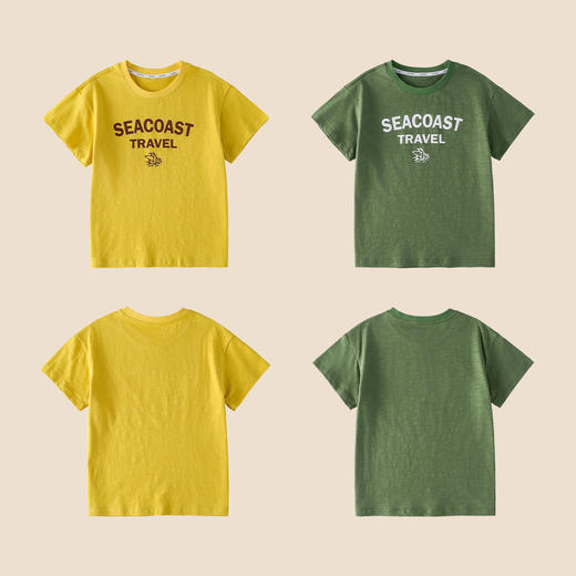 【10A抗菌纯棉】棉花堂夏款休闲印花竹节棉儿童短袖T恤 ---FA61134 商品图5