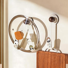 摩登主妇锅盖架子壁挂免打孔304不锈钢厨房收纳置物架菜板放置器