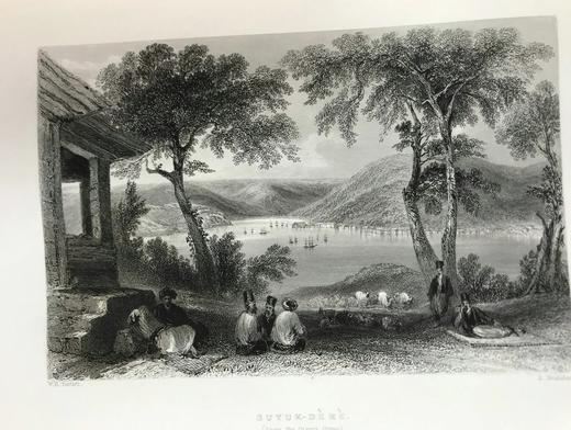 约19世纪中期 博斯普鲁斯之美 巴特利特近百幅风景版画 真皮精装16开 商品图5