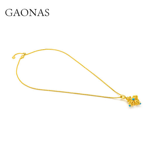 GAONAS  图腾迷恋 贵气老钱金色项链11936XGO 商品图1