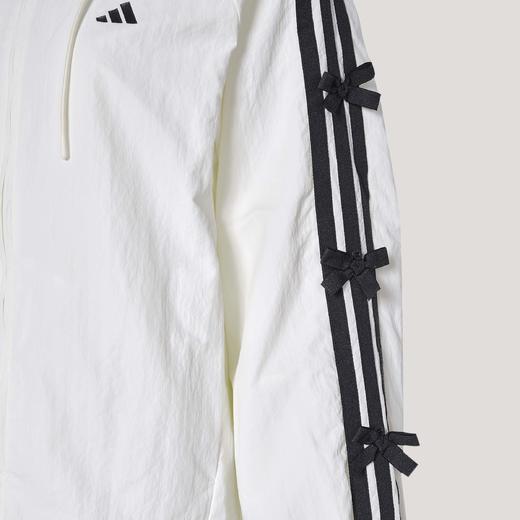 Adidas阿迪达斯DANCE LONG LENGTH JACKET 三条纹舞动系列拒水蝴蝶结运动休闲连帽夹克早春薄外套 商品图6