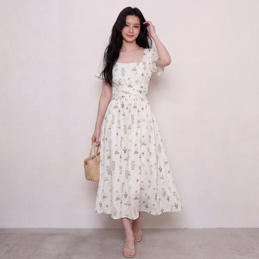 奢姿大码女装2026夏季减龄碎花方领连衣裙胖妹妹甜美风时尚裙子9962860143 商品图4