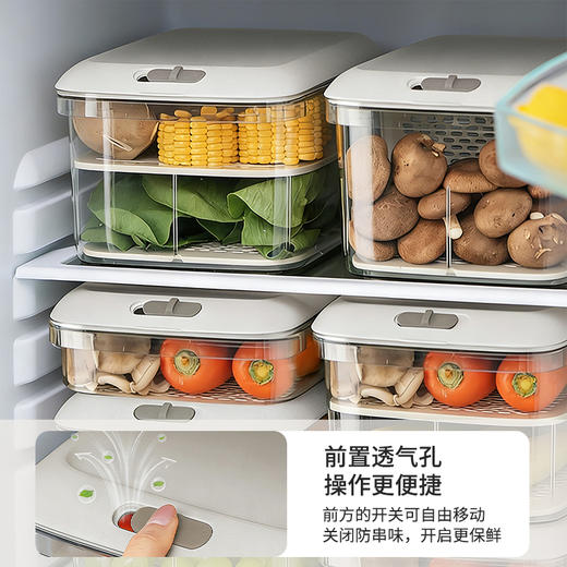 摩登主妇冰箱收纳盒食品级整理盒家用厨房鸡蛋果蔬饮料密封保鲜盒 商品图1