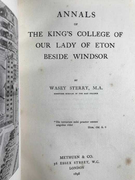 工坊特装本！1898年 温莎旁伊顿圣母国王学院编年史 配插图 全真皮精装大32开 商品图3