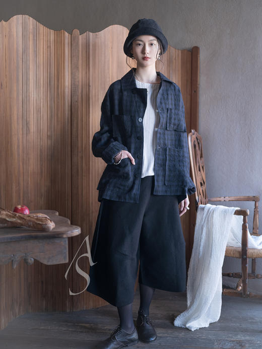 Boboutic 26SS 白蓝条纹丝棉麻针织轻盈上衣 商品图6