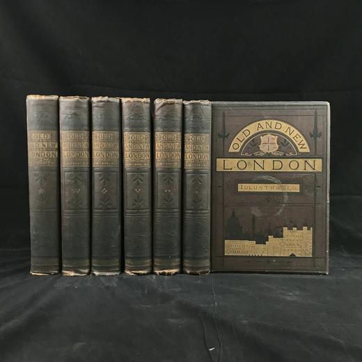 约19世纪后期 过去与现在的伦敦（全6卷） 数千幅版画插图 漆布精装16开 商品图0