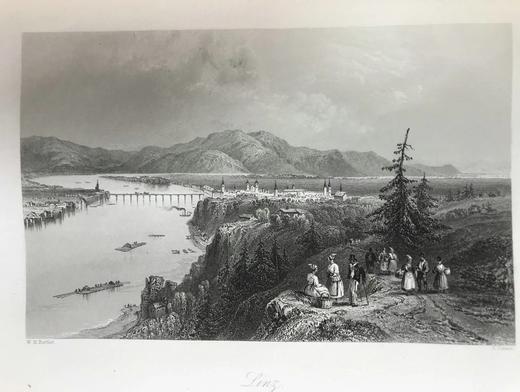 约19世纪中期 博斯普鲁斯之美 巴特利特近百幅风景版画 真皮精装16开 商品图14