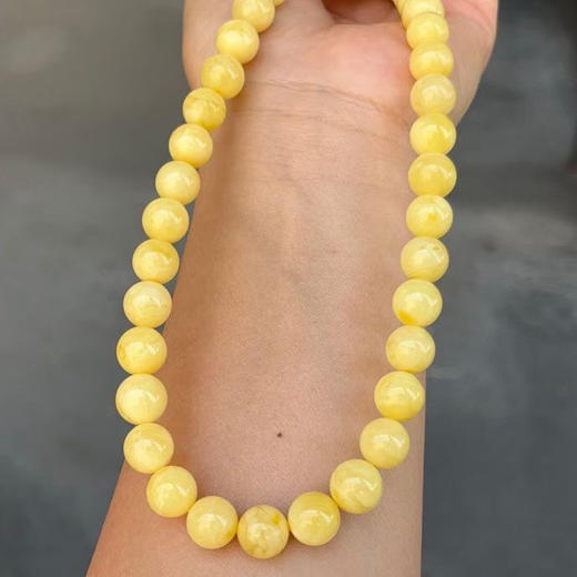 【青山特惠】9.9mm 精品原矿俄料 满蜜 蜜蜡项链 25.3克 m159 商品图6