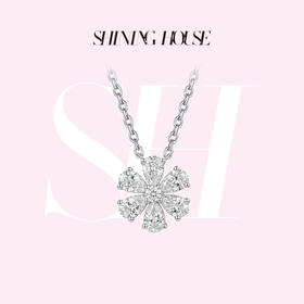 ShiningHouse[培育] 18k金钻石吊坠 人工真钻人造钻石K金吊坠时尚钻石吊坠悦己送礼臻选【此商品不支持7天无理由退货退款】预计3日发货