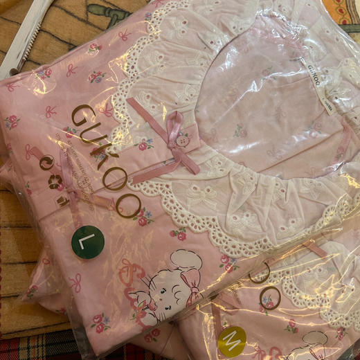 自留！果 k* x mikko 联名合作款原d，乖巧 可爱 四季款 梭织棉 粉色 小碎花 家居服 睡衣 套装～ 商品图1