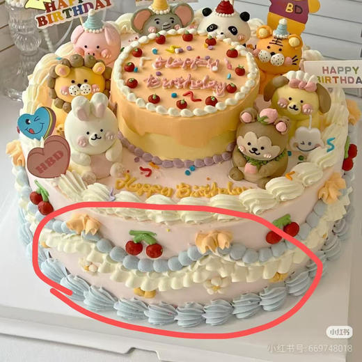 6英寸蜜瓜草莓➕10个动物纸杯蛋糕(1号链接） 商品图1