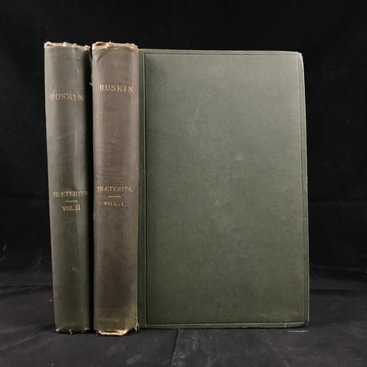 1886年 约翰·罗斯金《往事录》（全2卷） 配钢版画插图 漆布精装18开 商品图0