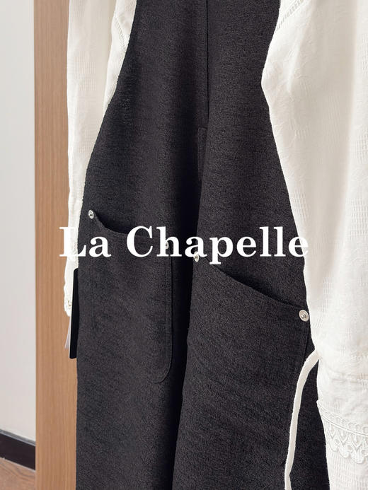 专柜实拍【减龄显瘦】拉夏贝尔/La Chapelle高级感！设计感时尚外穿背带裤直筒休闲百搭长裤子 商品图6