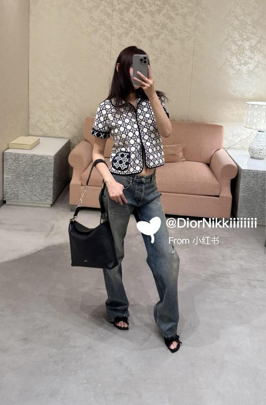 迪奥 26Ss春夏新款 藤格纹短袖休闲针织外套（MM） 商品图1