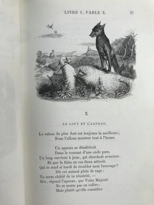 【法语】1864年 拉封丹寓言 格兰维尔240幅经典插图 真皮脊36开 商品图7