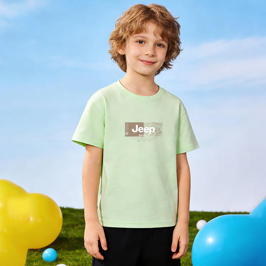 品牌直发【JEEP SPIRIT 儿童纯棉落肩T恤210TZ款 2件装】重磅200G儿童纯棉落肩T恤 如云感般柔软细腻 商品图3