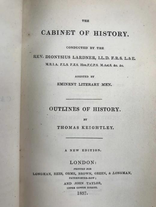 工坊特装本！1837年 托马斯·基特利《历史纲要》 全真皮精装36开 商品图3