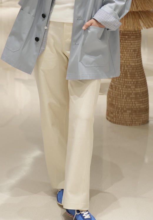 330-5自留 小禾渠道圆正 侧缝前移 丝棉麻 斜纹针织布 柔滑垂坠 巨好穿直筒裤 可穿薄底鞋 商品图1