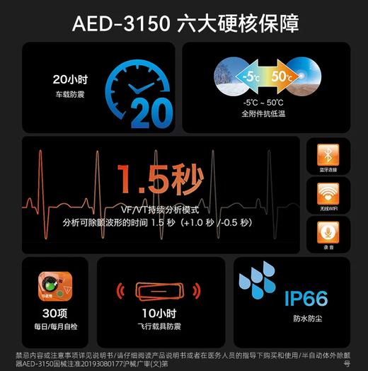 【日本原装进口】NIHONKOHDEN日本光电AED除颤仪家用便携式急救自动体外心脏除颤器 商品图5