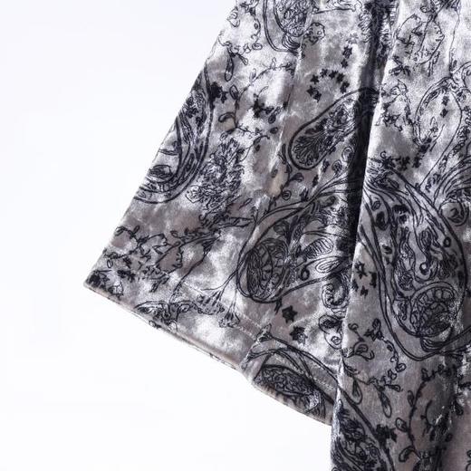 SDSA男装2026新款高贵轻奢复古植绒腰果花卉设计圆领短袖T恤百搭 商品图2