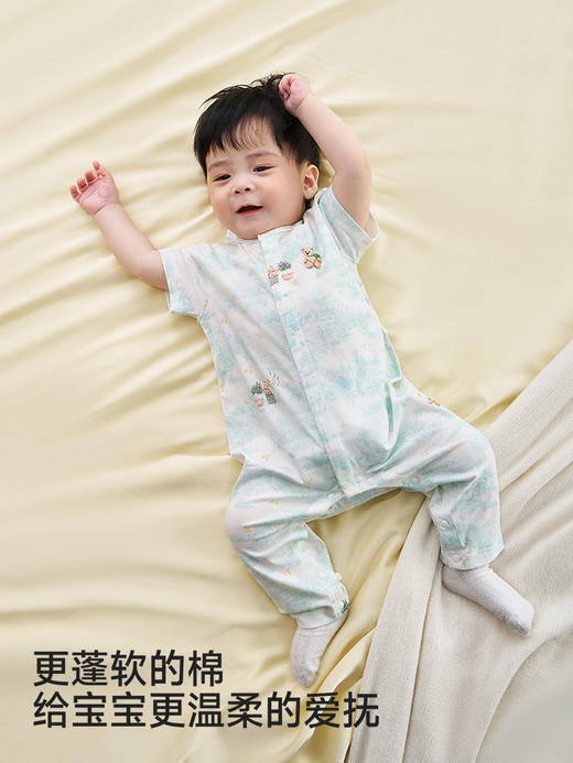 英氏益身棉婴儿连体衣宝宝夏季短袖哈衣防螨抗菌睡衣YLHBJ2S003A YLDBJ2S004A YLDBJ2S003A YLABJ2S004A 商品图3
