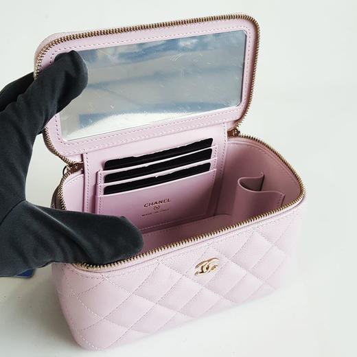 【闲置】CHANEL香奈儿AP1341 B10583 NW78424S淡紫色荔枝牛皮化妆盒链条包单肩斜挎包女士230326NJS08 商品图8