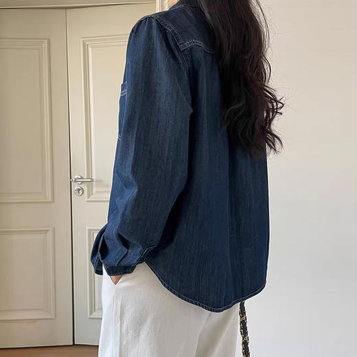 裁缝学苑AQ599正肩牛仔衬衫纸样女装新款复古叠穿外套上衣打板裁剪图 商品图3