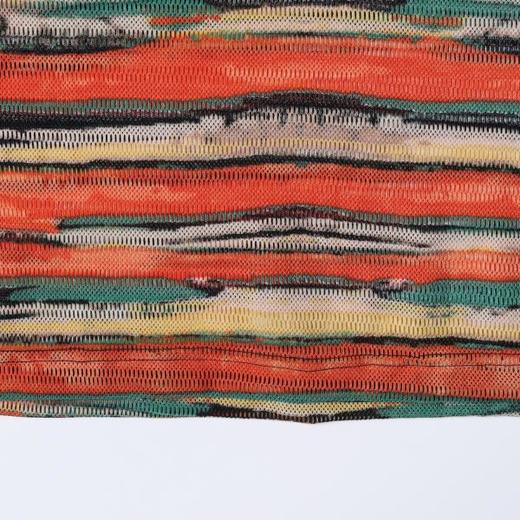 SDSA男装2026新款高贵轻奢撞色彩虹条纹网纱圆领长袖T恤百搭简约 商品图3